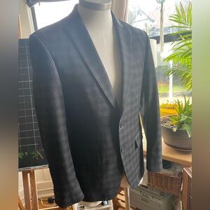 John Varvatos Charcoal Plaid Blazer. 38R